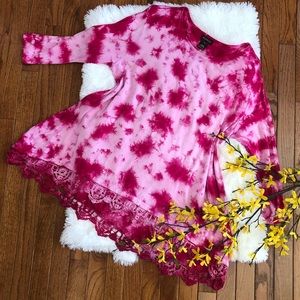 Pink Tie Dye Top